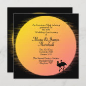 Faire-part d'anniversaire de mariage tropical (Devant / Derrière)