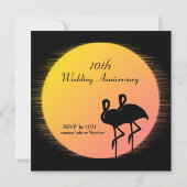 Faire-part d'anniversaire de mariage tropical (Dos)