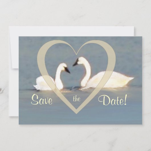 Faire-part d'annonce de date de mariage avec des c (Devant)