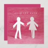 Faire-part d'annonce de date de mariage - Les âmes (Devant / Derrière)