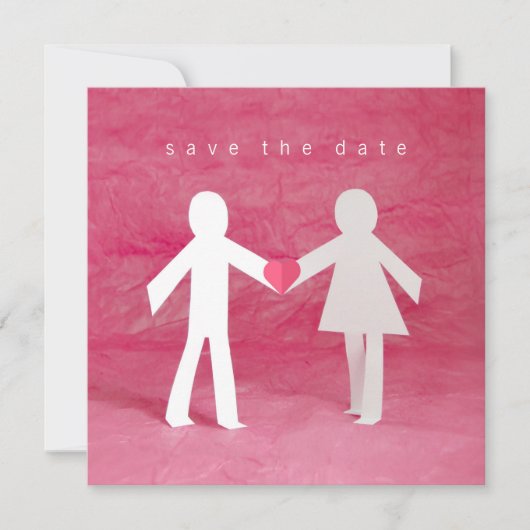 Faire-part d'annonce de date de mariage - Les âmes (Devant)