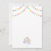 Faire-part d'annonce de fête avec ballons d'annive (Dos)