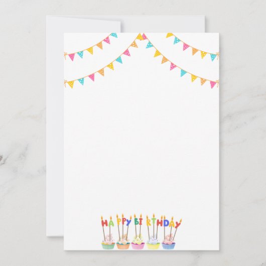 Faire-part d'annonce de fête d'anniversaire avec b (Devant)