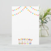 Faire-part d'annonce de fête d'anniversaire avec b (Debout devant)