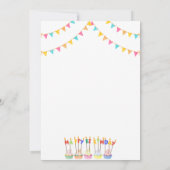 Faire-part d'annonce de fête d'anniversaire avec b (Dos)