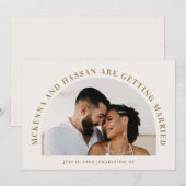 Faire-part d'annonce de fiançailles Arch Top Save  (Devant / Derrière)