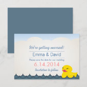 Faire-part d'annonce de mariage à sauver avec un c (Devant / Derrière)