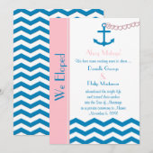 Faire-part d'annonce de mariage en fuite (Devant / Derrière)