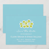 Faire-part d'annonce de mariage Hibiscus Delight (Devant / Derrière)