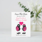 Faire-part d'annonce de mariage Ladybug (Debout devant)