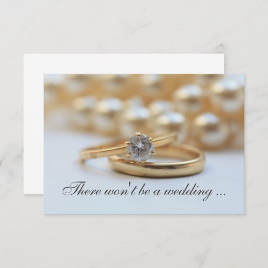 faire-part d'annulation du mariage (Devant / Derrière)