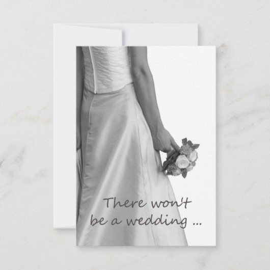 faire-part d'annulation du mariage (Devant)