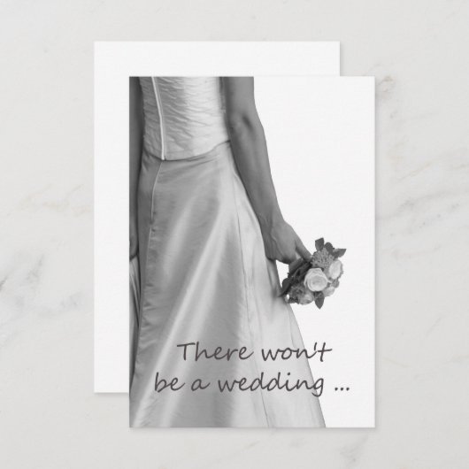 faire-part d'annulation du mariage (Devant / Derrière)