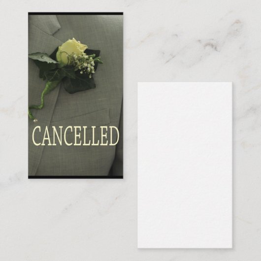 faire-part d'annulation du mariage (Devant / Derrière)