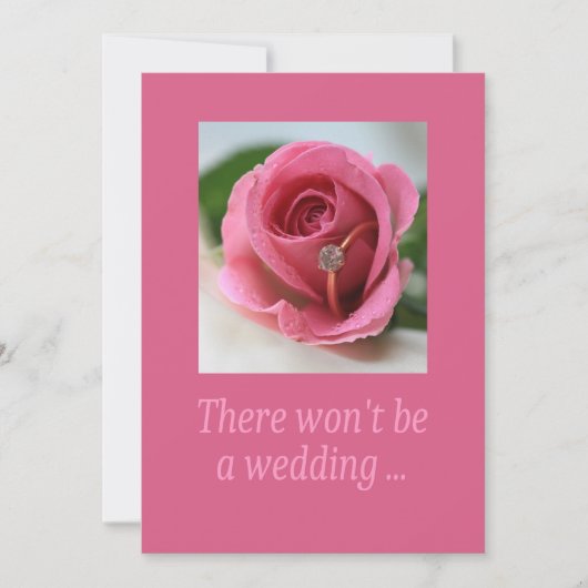 faire-part d'annulation du mariage (Devant)