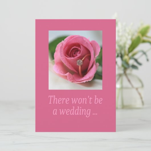 faire-part d'annulation du mariage (Debout devant)