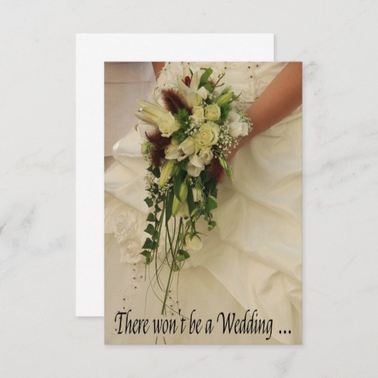 faire-part d'annulation du mariage (Devant / Derrière)