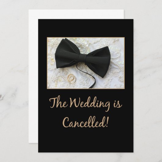 faire-part d'annulation du mariage (Devant / Derrière)