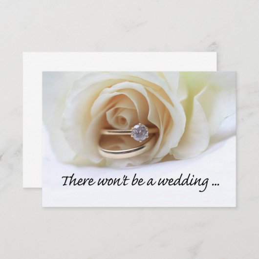 faire-part d'annulation du mariage (Devant / Derrière)