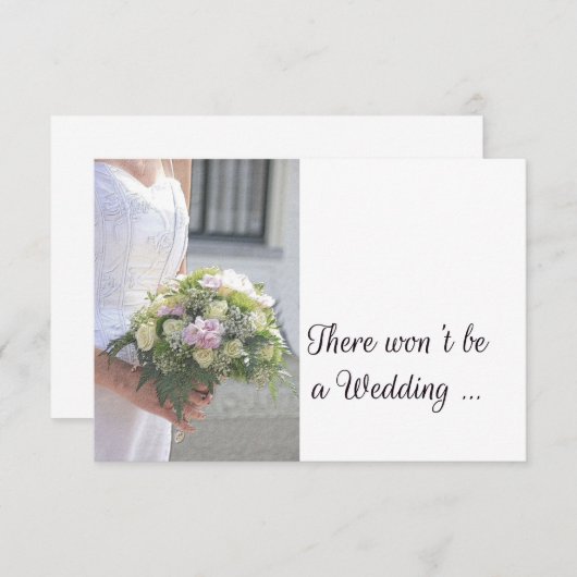 faire-part d'annulation du mariage (Devant / Derrière)