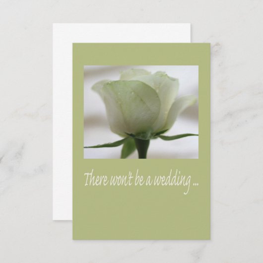 faire-part d'annulation du mariage (Devant / Derrière)