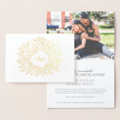 Faire-part d'annulation du mariage monogramme feui (Affichage)