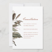 Faire-part d'annulation simple du Mariage botaniqu (Devant)