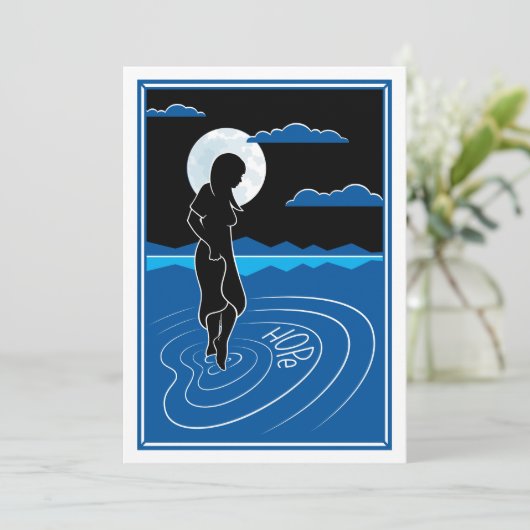 Faire-part Dans cette profonde réflexion 2_Flat Card 5"x7" (Debout devant)