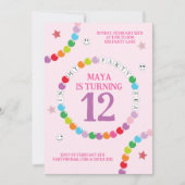 Faire-part Dans Mon Bracelet D'Amitié Fête D'Anniversaire (Devant)