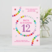 Faire-part Dans Mon Bracelet D'Amitié Fête D'Anniversaire (Debout devant)