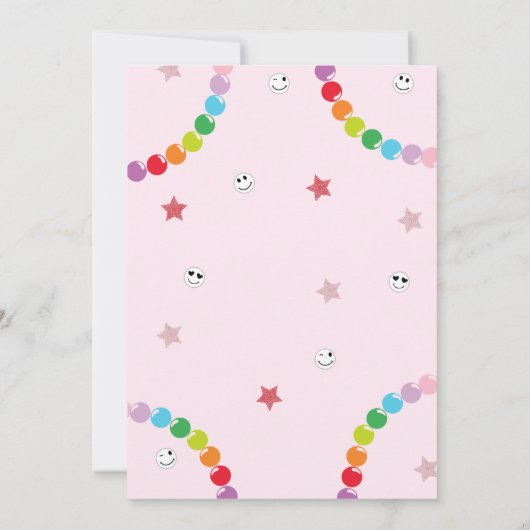 Faire-part Dans Mon Bracelet D'Amitié Fête D'Anniversaire (Dos)