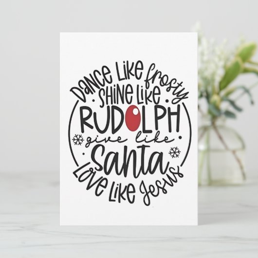 Faire-part Danse comme Frosty Shine comme Rudolph Noël (Debout devant)