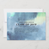 Faire-part d'aquarelle bleu dégradé (Dos)