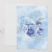 Faire-part d'aquarelle bleu pâle (Devant / Derrière)