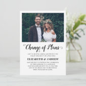 Faire-part Date de changement de plans Photo Report de mariag (Debout devant)