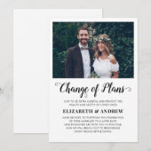 Faire-part Date de changement de plans Photo Report de mariag (Devant / Derrière)