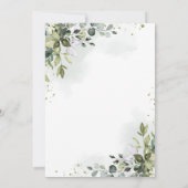 Faire-part Date de mariage reportée aquarelle eucalyptus (Dos)