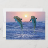 Faire-part Dauphins au mariage de Sunrise Beach (Dos)