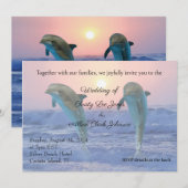 Faire-part Dauphins au mariage de Sunrise Beach (Devant / Derrière)