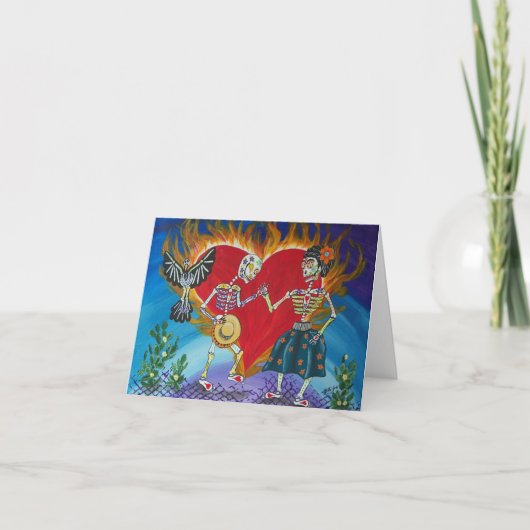 Faire-part Day of the Dead Save the Date Wedding Notecard (Devant)
