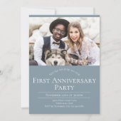Faire-part de 1er anniversaire de mariage avec pho (Devant)