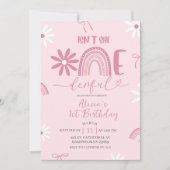 Faire-part de 1er anniversaire fille coquette Dais (Devant)