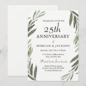 Faire-part de 25e anniversaire de mariage Couronne (Devant / Derrière)