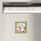 faire-part de 2"x2" Magnet Jungle Baby (In Situ (Lave-vaisselle))