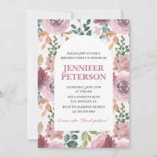 Faire-part de 2e anniversaire élégant Floral Boho
