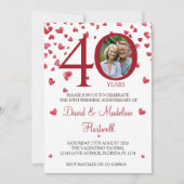 Faire-part de 40e anniversaire de mariage avec une (Devant)