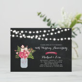 Faire-part de 40e anniversaire de mariage sur tabl (Debout devant)