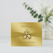 Faire-part de 50 ans de mariage - jubilé d'or reli (Debout devant)