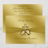 Faire-part de 50 ans de mariage - jubilé d'or reli (Devant / Derrière)