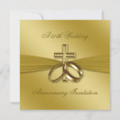 Faire-part de 50 ans de mariage - jubilé d'or reli (Devant)